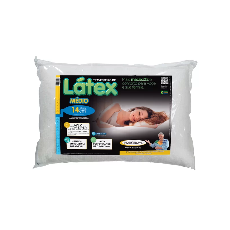 Travesseiro Látex Antialérgico - Marcbrayn