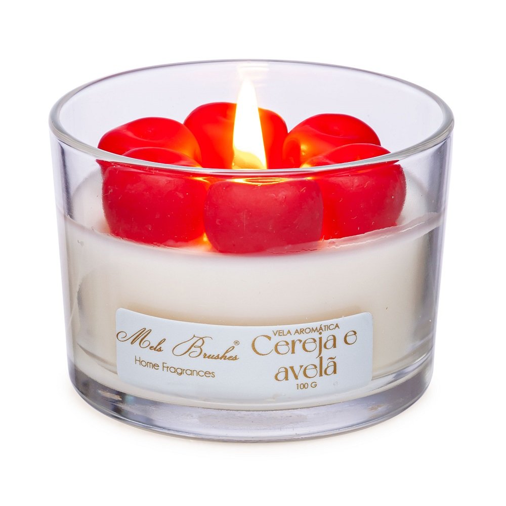Vela Aromática Frutas Mels Brushes 100g - Cereja e Avelã